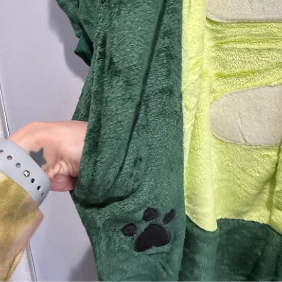 Green Dinosaur Onesie Costume Cosplay Cozy Size Medium - Picture 5 of 14